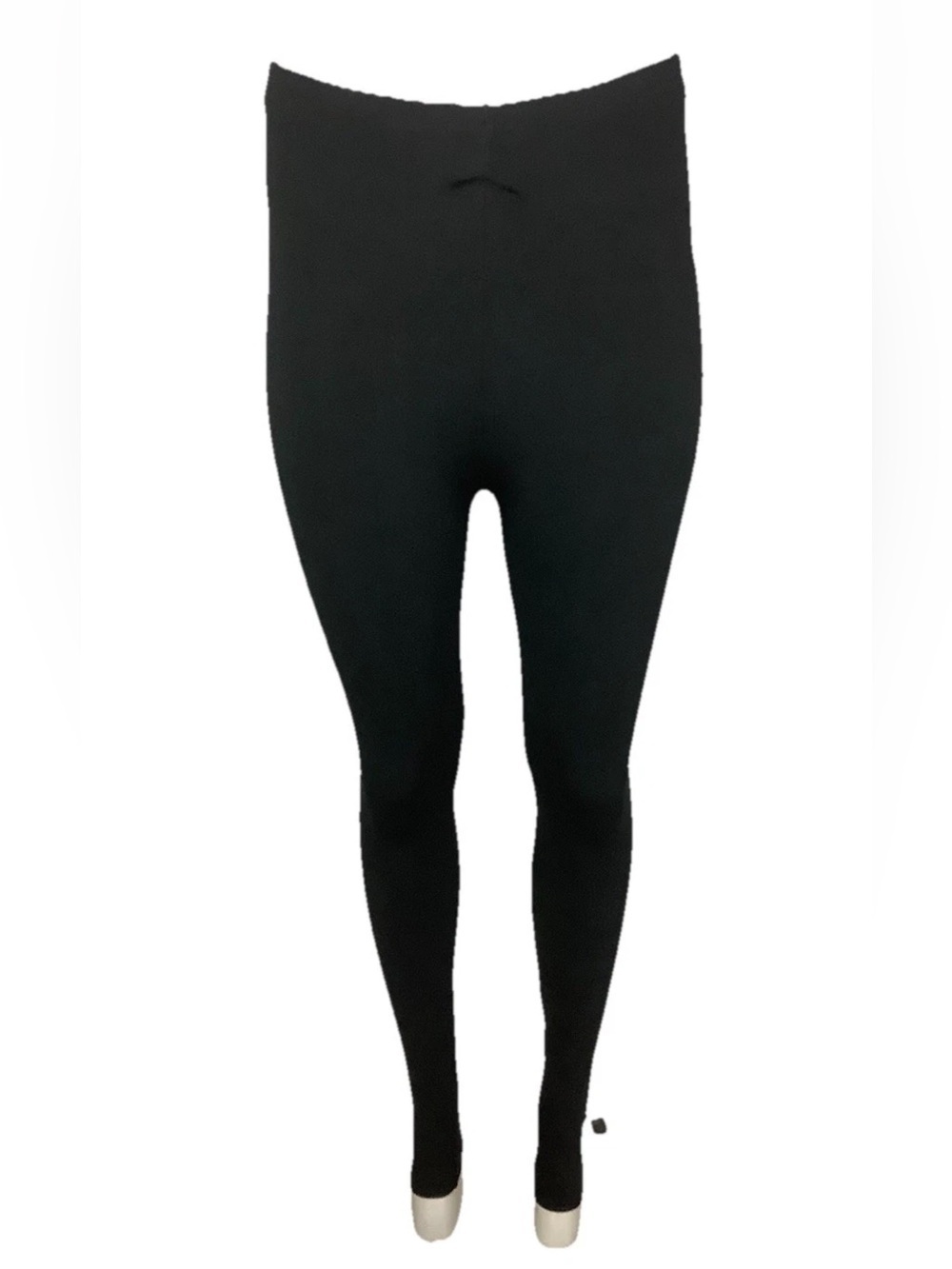 NWT Zara Sz S High Waist Pull On Business Casual Knit Stretch Leggings Black